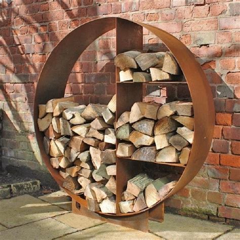 metal round rack outdoor firewood